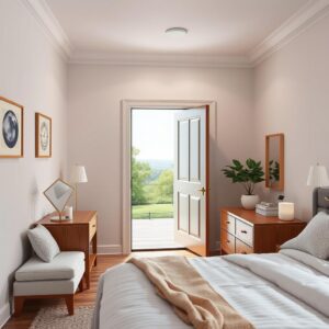 Can a bedroom have an exterior door?