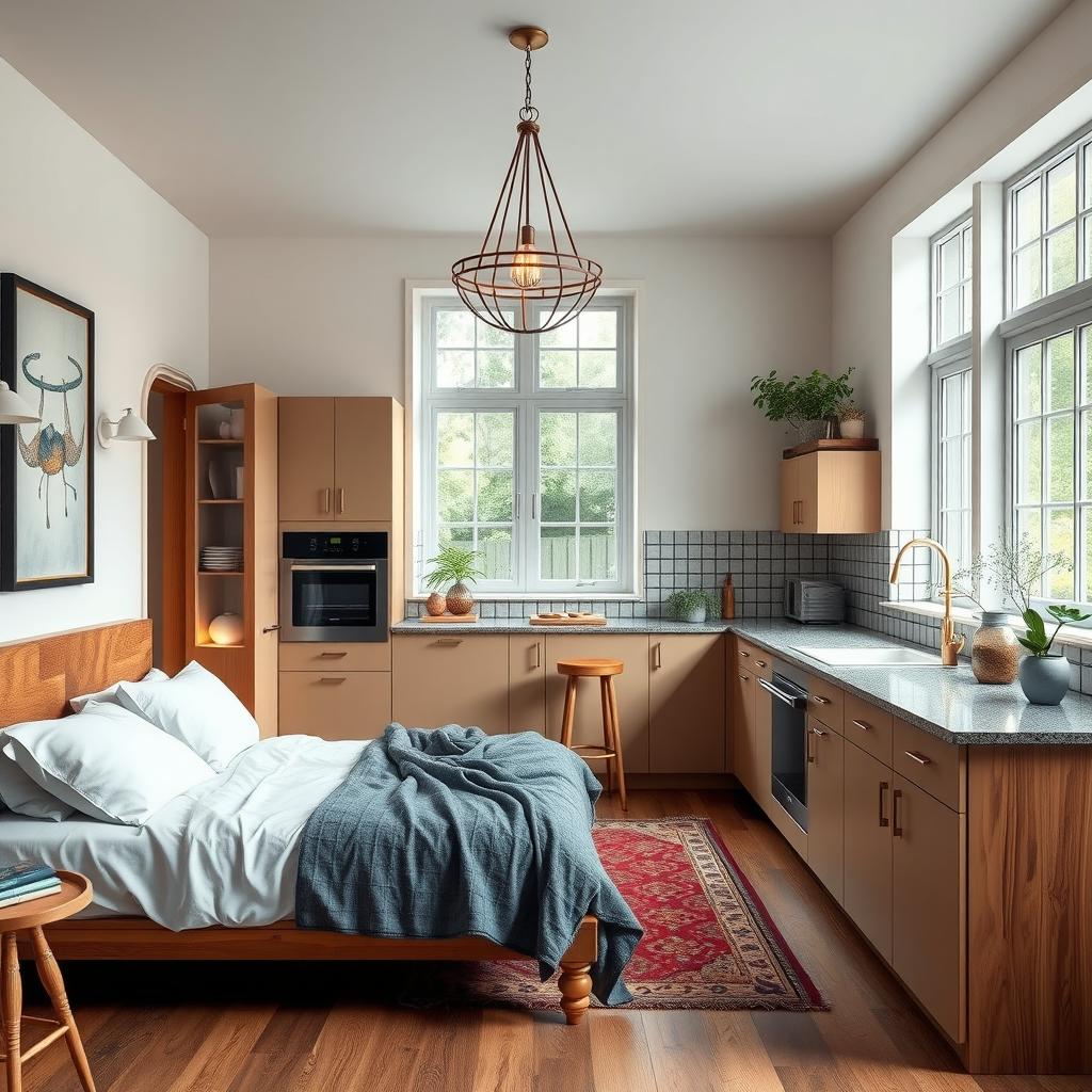 Can a bedroom open into a kitchen?