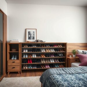 Can a shoe rack be kept in bedroom?