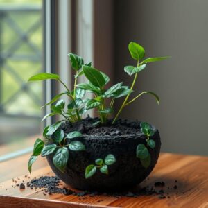 Can black earth be used for indoor plants?