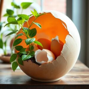 Can eggshells be used for indoor plants?