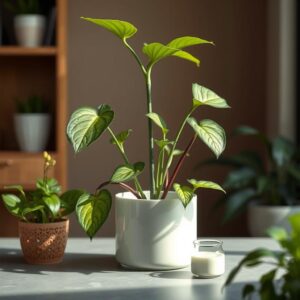 Can indoor plants be cleaned with milk?