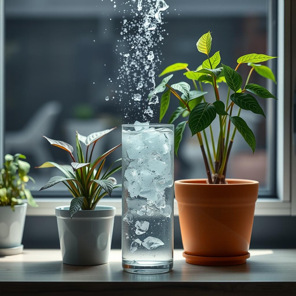 Can indoor plants be watered with carbonated water?