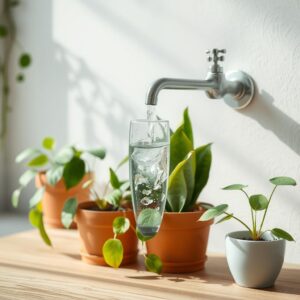 Can indoor plants be watered with tap water?