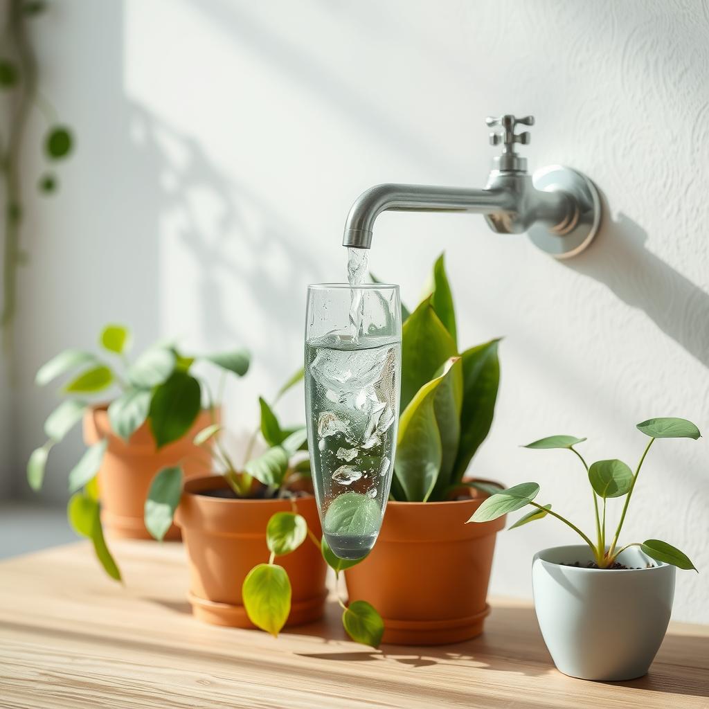 Can indoor plants be watered with tap water?